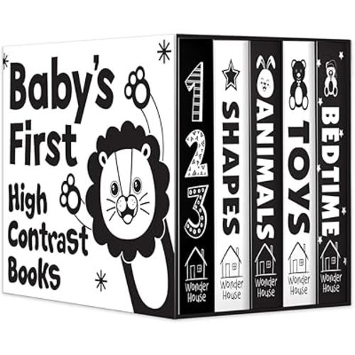Baby’s First High-Contrast Books: Boxed Set (High Contrast Board Books) Board book – December 25, 2023