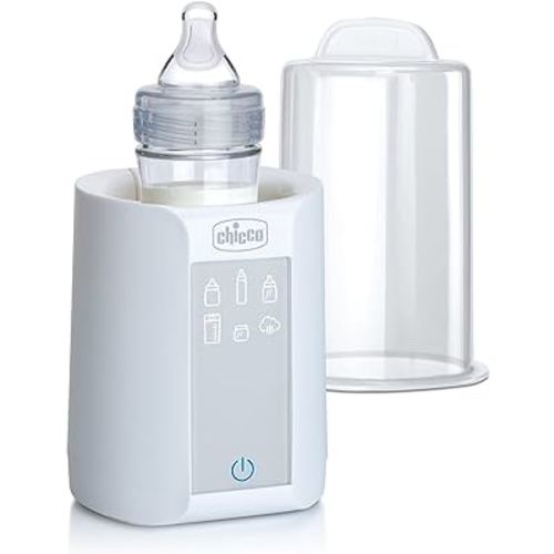 Chicco Digital Bottle Warmer & Sterilizer for Baby Bottles, Baby Food Jars, and Milk Bags | Eliminates 99.9% of Germs | 4 Heating Options | Digital Touchscreen| Automatic Shut-Off & Sound Alert