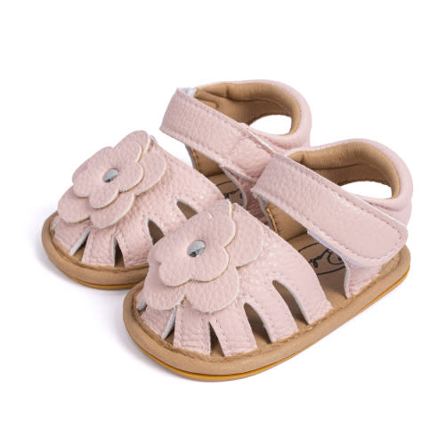 Meckior Baby Girls Sandals Infant Closed Toe Crib Shoes 0-24 Months