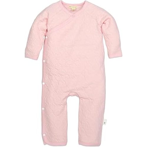 Burt's Bees Baby baby-girls Jumpsuit, 100% Organic Cotton One-piece Long Sleeve Quilted Outfit Coverall