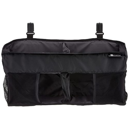 4moms Breeze Playard Diaper Caddy, Storage Basket for Diapers, Baby Wipes, and Organization, to Keep Essentials Within Reach, Black