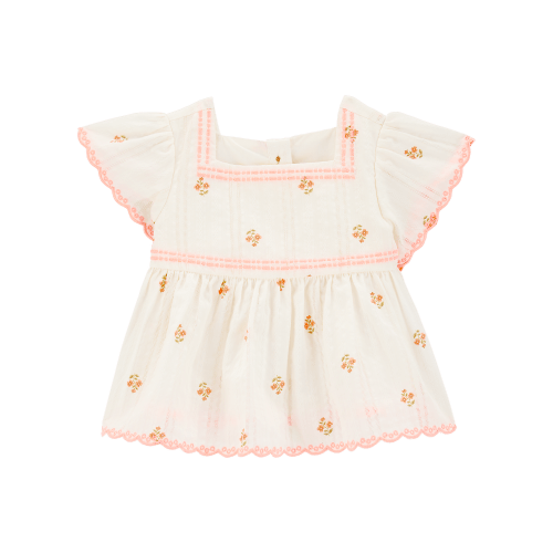 Baby Flutter Sleeves Seersucker Top - OshKosh | Carter's