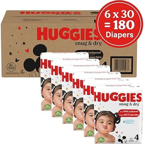 Huggies Diapers, Size 4, 180 Count