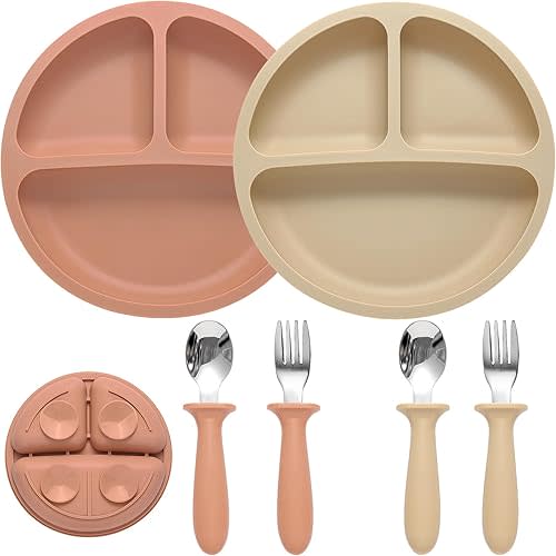 Silicone Baby Feeding Set, 2 Pack