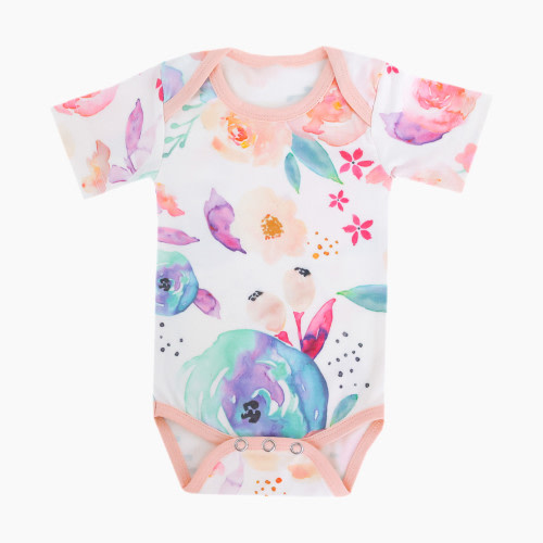 Copper Pearl Printed Short Sleeve Bodysuit - Bloom, 0-3m