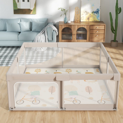 Uanlauo Baby Playpen with Mat, 59x59inch Playpen for Babies and Toddlers, Extra Large Baby Playpen & Reviews | Wayfair