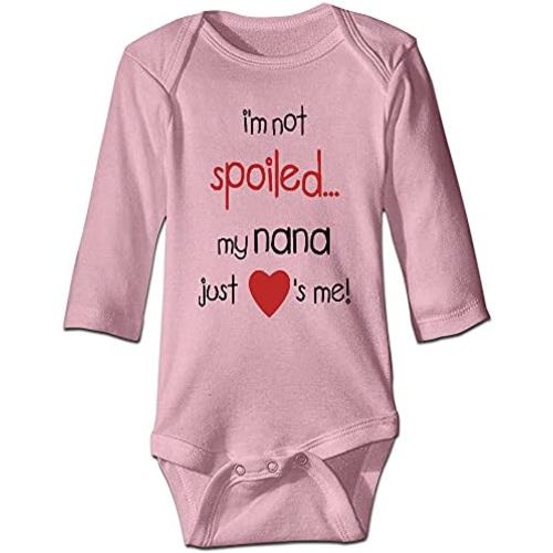 I'm Not Spoiled My Nana Just Loves Me Baby Bodysuit Cotton Infant Romper Outfit
