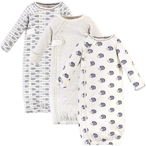 Touched by Nature Baby Organic Cotton Zipper Gowns