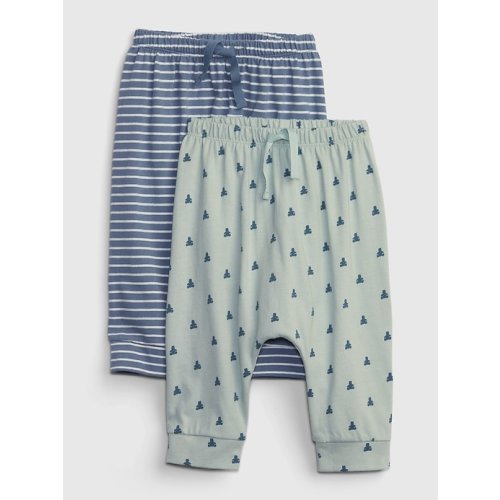 Baby First Favorites Pull-On Pants (2-Pack) in frothy aqua blue, size: 0-3 M