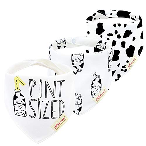 JN&LULU 3 Pack Newborn Baby Bibs Bandana Drool Bibs for Drooling Cotton Baby Gifts