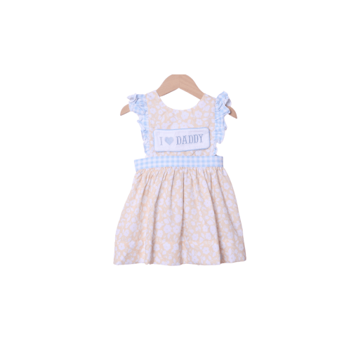 I Love Mama/Daddy Interchangeable Yellow Floral Dress