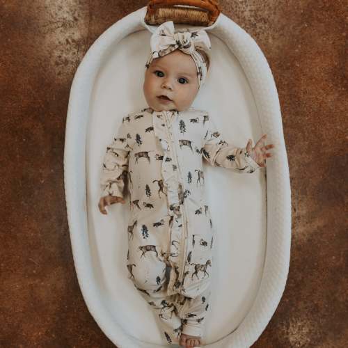 Spring on the Ranch -Ruffled- Folding Feet Jammies – Cowkid Clothing Company
