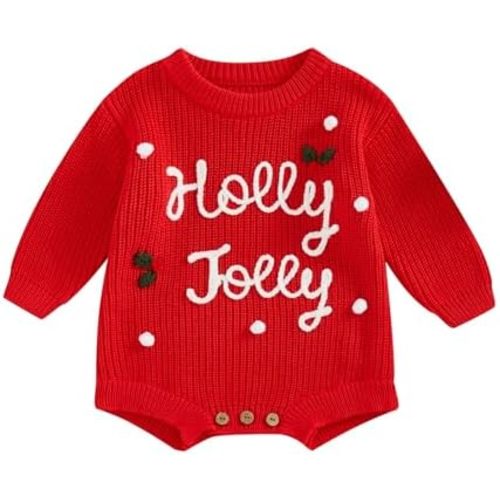 FYBITBO Baby Girl Boy Sweater Knit Oversized Pullover Sweatshirt Romper Onesie Warm Fall Winter Clothes Outfit Newborn