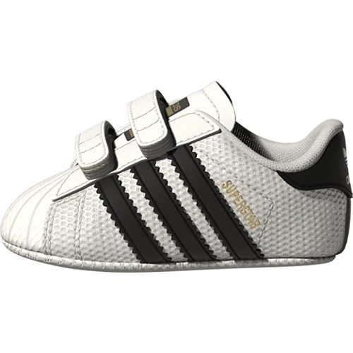 adidas Originals unisex baby Superstar Sneaker, Core White/Black/White, 3 Infant US