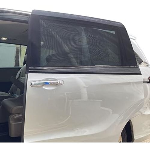 2 Packs Mesh Car Window Screen for MPV Sliding Door,Single Layer Sunshade for Large Square Car Truck Windows