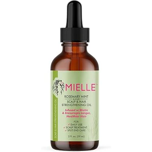 Mielle Organics Rosemary Mint Scalp & Hair Strengthening Oil for All Hair Types, 2 Ounce