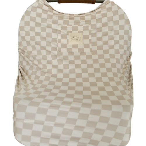 Taupe Checkered Bamboo Multi-Use Cover