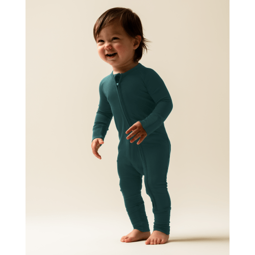 Bamboo Baby Pajamas | Sage Candy Stripe | Kindred Bravely