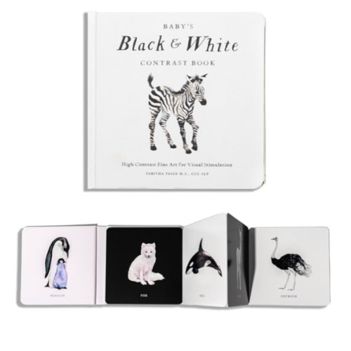 Baby's Black and White Contrast Book: High-Contrast Art for Visual Stimulation at Tummy Time (Our Little Adventures Series)
