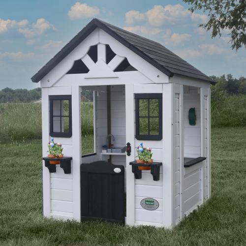 Backyard Discovery White Sweetwater Playhouse Outdoor Wood Playhouse
