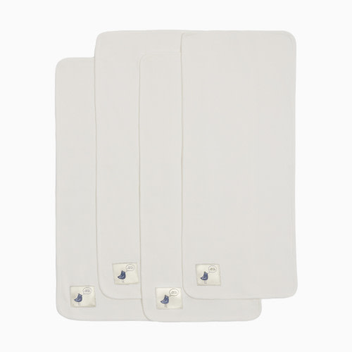 Small Story Burp Cloth (4 Pack) - White