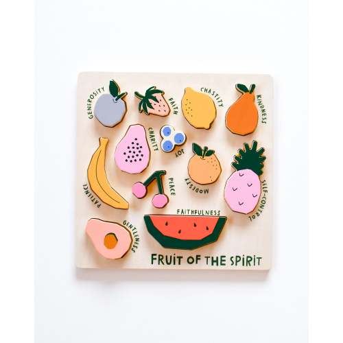 Catholic Fruit of the Spirit Wooden Puzzle