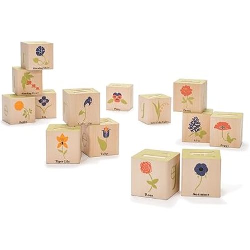 Uncle Goose Flower Blocks - Made in The USA