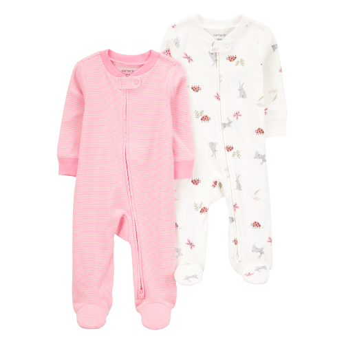 Baby 2-Pack Print 2-Way Zip Cotton Sleep & Play Pajamas - Carter's | Carter's