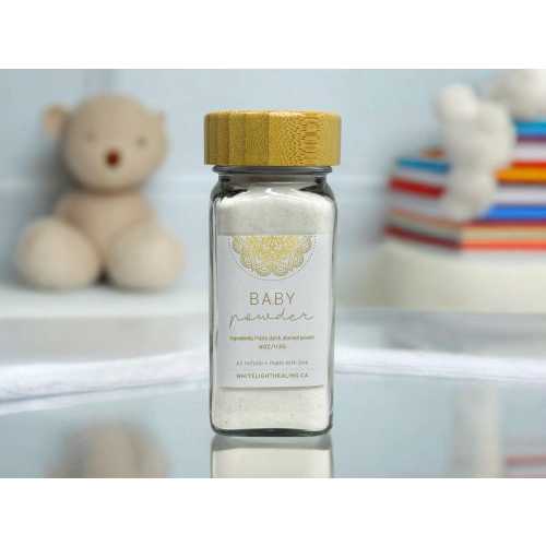 Non-toxic baby powder/organic/all natural baby care/chemical free/baby safe/gift for mom/gentle baby product/talc free/baby bath/self care