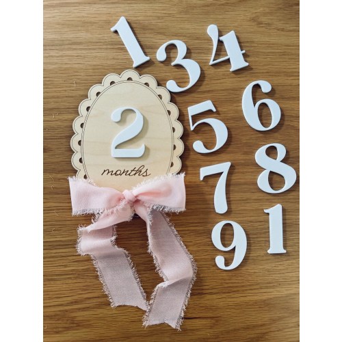 Scallop Baby Milestones Cards | Photo Prop | Interchangeable Newborn Milestone Markers