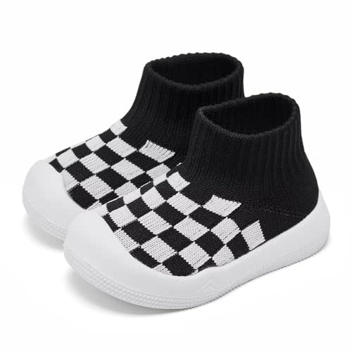 Eashi Baby Boy Girl Non-Skid Indoor Infant Walking Shoes Breathable Warm Elastic Sock Shoes with Memory Sole Protect Toes Outdoor Sneakers