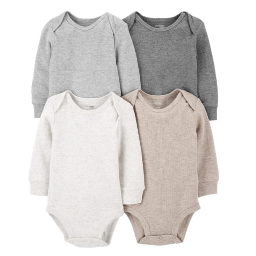 Simple Joys by Carter's Baby 4-Pack Long-Sleeve Thermal Bodysuit