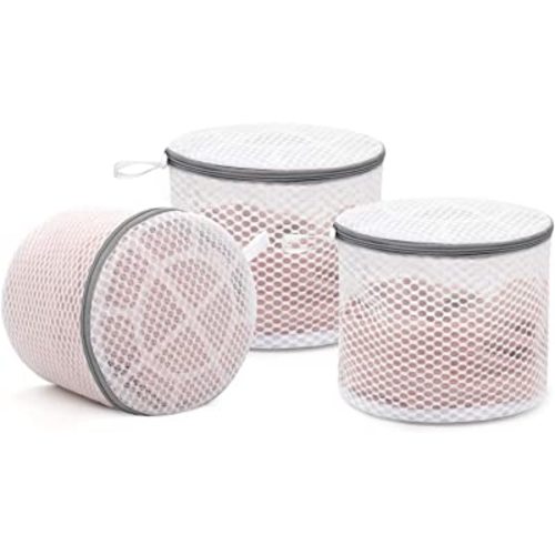 3Pcs Durable Honeycomb Mesh Laundry Bags for Delicates, Lingerie Wash Bag 7 x 7 x 6 Inches