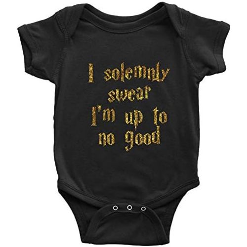 Unisex Baby I Solemnly Swear I Am Up to No Good One Piece Bodysuit Short Sleeve Romper