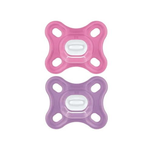 MAM Comfort Pacifier, 0-3 Months, Girl, 2 pack