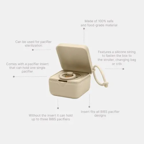 Bibs Pacifier Box - Ivory | Baby Bunting AU