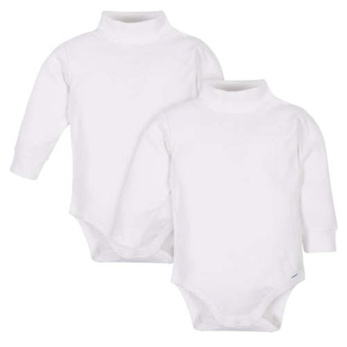 Onesies® Baby & Toddler 2-Pack Long Sleeve White Turtleneck Bodysuits