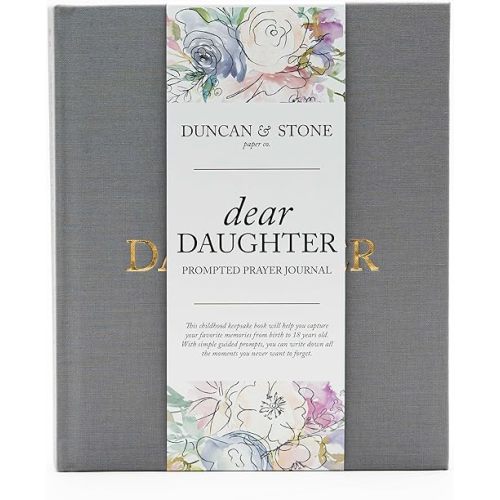 Mother Daughter Journal – Durable Dear Daughter Journal Keepsake – Linen Baby Memory Book - Unique Gifts for Daughter (Grey, 230 Pages)
