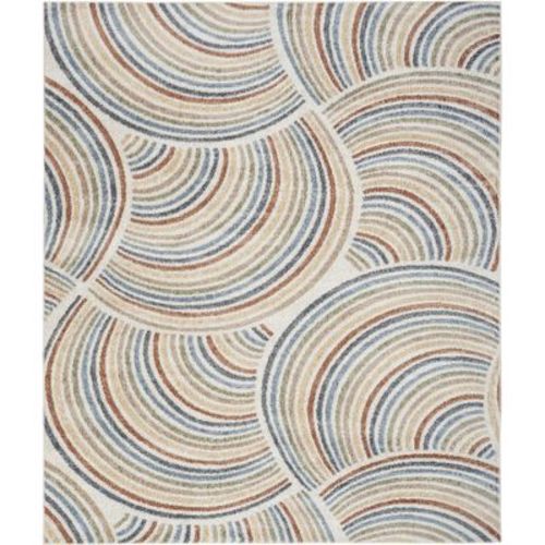 Nourison Astra Machine Washable Contemporary Rainbow Kids Indoor Rug