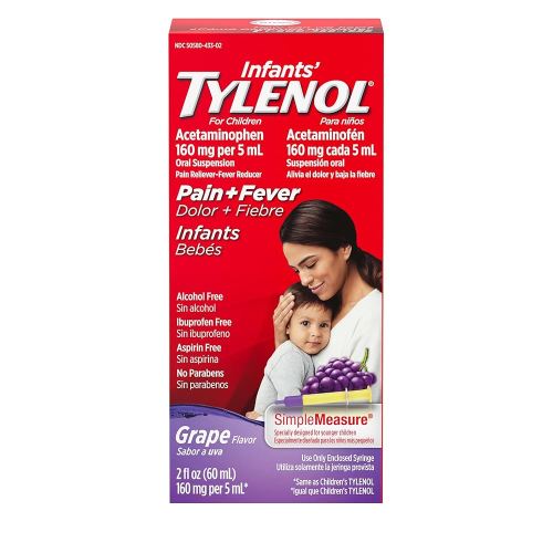 Infants' TYLENOL Oral Suspension, Grape, 2 Fl. Oz