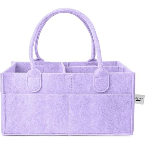 Mr. Pen- Baby Diaper Caddy Organizer, lavender dream | Nursery Storage Bin and Car Organizer for Diapers and Baby Wipes