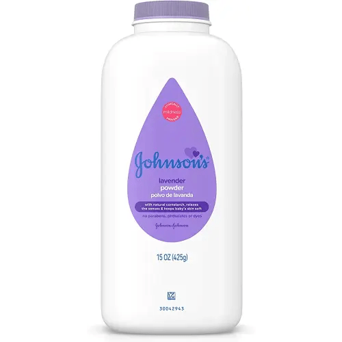 Johnson's Lavender Baby Powder with Naturally Derived Cornstarch, Hypoallergenic and Paraben Free, 15 oz