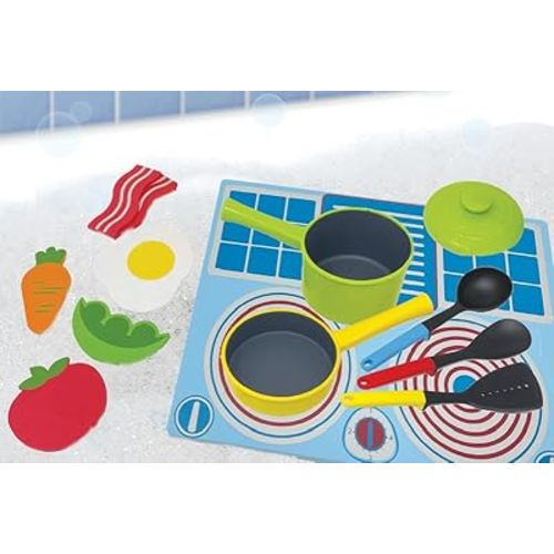 Floating Cookset - Plastic, Red, Blue, Yellow, 8.5 x 11 x 4 inches, Kid