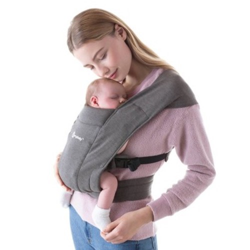 Ergobaby Embrace Cozy Knit Newborn Carrier for Babies, Color: Heather Gray