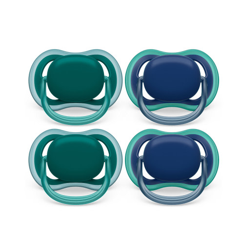 Philips Avent Ultra Air Pacifier - 4 X Light, Breathable Baby Pacifiers For Babies Aged 6-18 Months, Bpa Free with Sterilizer Carry Case (Model SCF085/52)