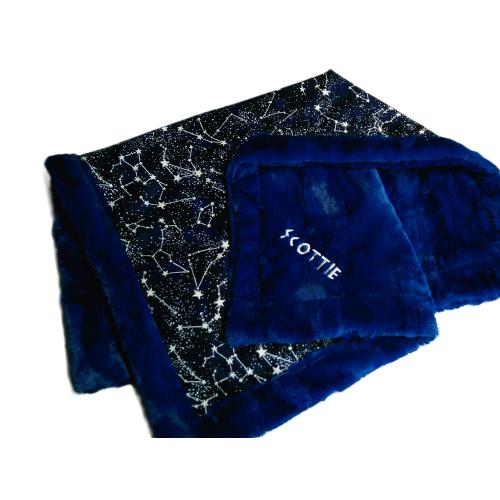 Constellations Blanket Glow in the Dark Personalized Baby Toddler Child Adult Constellation Plush Fur