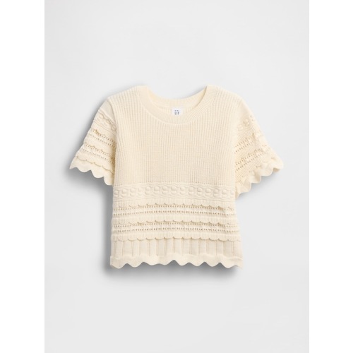 Baby & Toddler Scalloped Mixed-Stitch Sweater | Gap