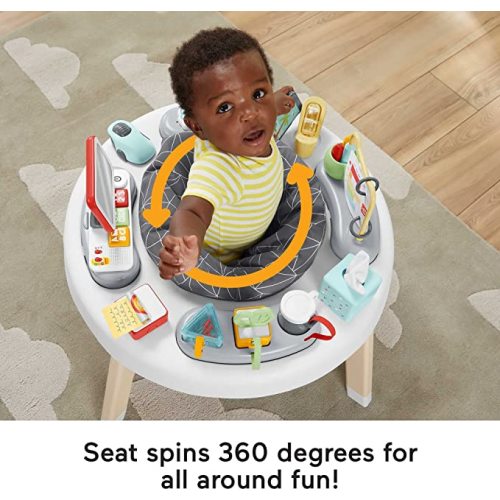Fisher-Price Baby to Toddler Learning Toy 2-in-1 Like a Boss Activity Center and Play Table with Lights Music and Sounds - Assorted-safari