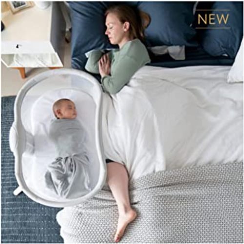 HALO BassiNest Swivel Sleeper 3.0, Baby Bassinet, Grey