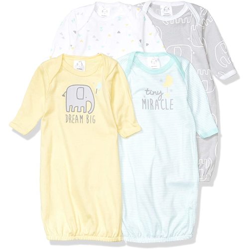Gerber Baby Boy and Girls 4-Pack Sleeper Gown